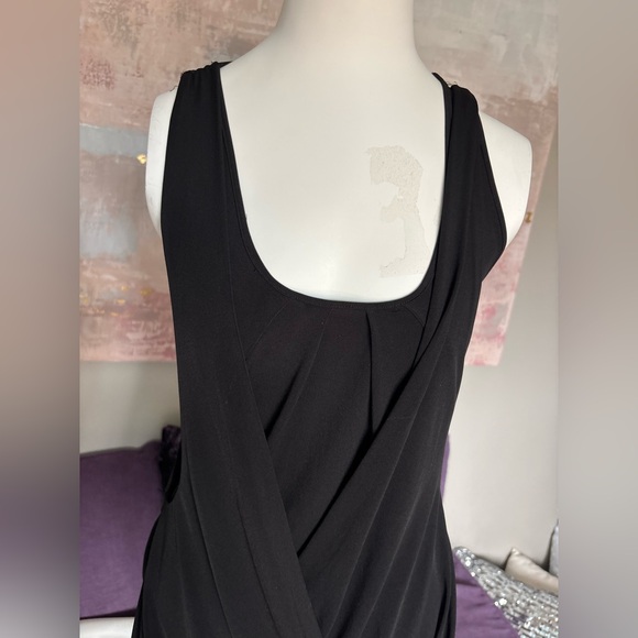 Vintage Marciano Elegant Black Draped Layered Tank with Racer Back M‎ - Picture 3 of 16